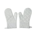 thumbnail image 6 of Raindrops A Pair of Heat Resistant Microwave Oven Golves Thicken Fabric Non-slip Silicone Oven Mitts Kitchen Baking Oven Gloves (Grey), 6 of 8