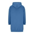 thumbnail image 7 of ZQGJB Women's Full Zip Up Hoodies Oversized Fleece Long Tunic Sweatshirts Lightweight Casual Long Sleeve 2025 Fall Hoodie Jacket Coat with Pockets Blue L, 7 of 7