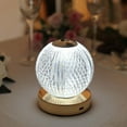 thumbnail image 4 of Efavormart 5" Diamond Cut Crystal Ball Dimmable LED Table Lamp With Touch Control, Cordless Rechargeable Decorative Night Light, 4 of 11