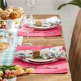 thumbnail image 3 of DII Flamingo Ribbed Solid Placemat Set 6 Piece, 3 of 4