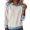 White, variant on Womens Blouses Casual Lapel Stitching Pullover Sweatshirt