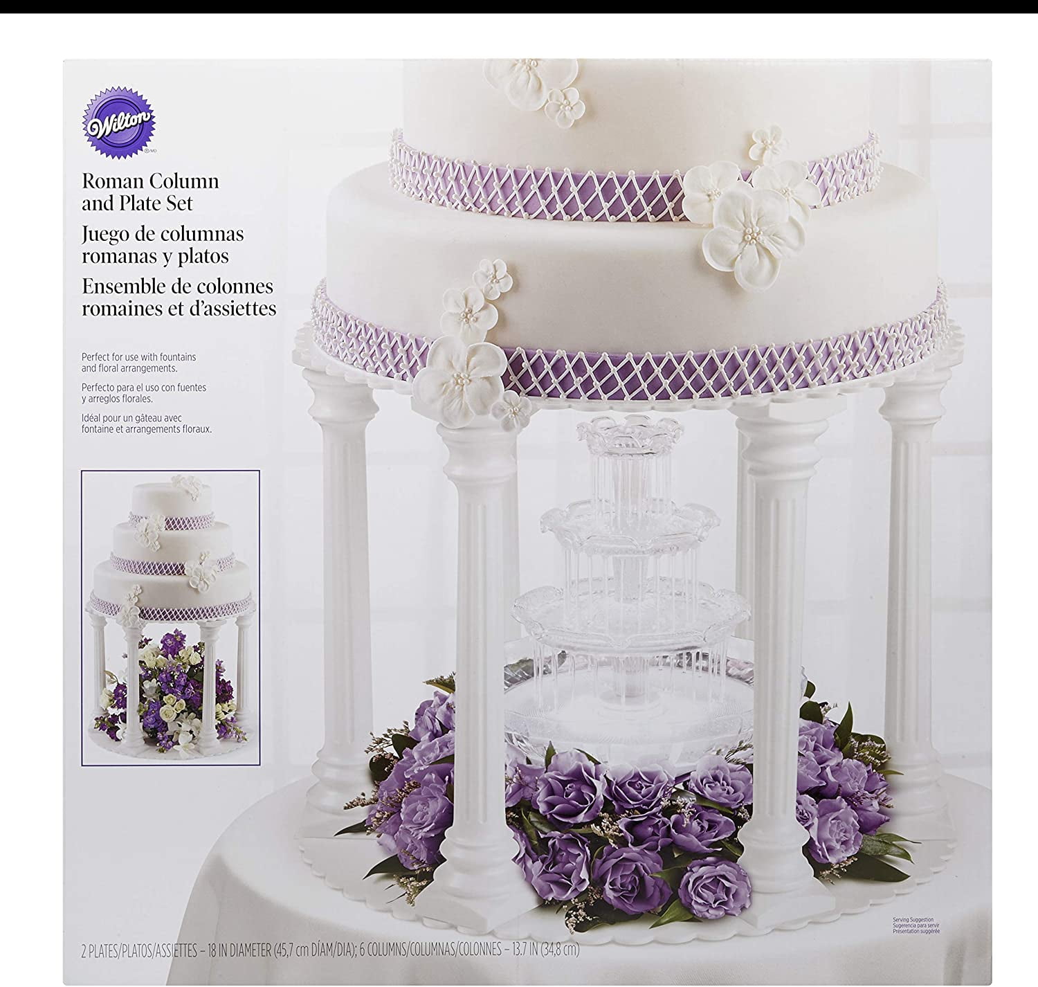 4x Roman Pillars Cake Stand Holder Tier Support Wedding Party Decor Ornament US 