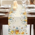 thumbnail image 3 of Table Runners 120 Inches Long Dress Scarves, Daisy Spring Floral Farmhouse Coffee/Dining/Kitchen Table Runner for Living Room, Farmhouse Botanical Green Leaves 13x120 Inch, 3 of 9