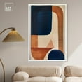 thumbnail image 3 of Blue With Cream Canvas Midcentury Abstract Wall Art by Art Remedy, Gallery Wrapped, 36" x 54", 3 of 7