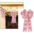 thumbnail image 2 of Coxeer Christmas Bows Linen DIY Large Ribbon Bows Wreath Bowknots Tree Topper Bows, 2 of 4