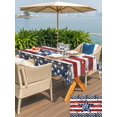 thumbnail image 6 of 54x80 Inch Outdoor Tablecloth with Umbrella Hole Zipper Rectangle 4th of July Star Rectangular Tablecloths Outside Waterproof Independence Day American Flag Vintage Patio Table Cover for Picnic Party, 6 of 8