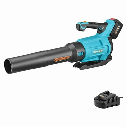 Berserker 8.0Ah Battery Leaf Blower Cordless with Fast Charger Included,Powerful 450CFM 110MPH Electric Powered Handheld Variable-Speed Yard Blower for Lawn Care,Snow Blowing,Cleaning,Garden,Gutter