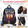 thumbnail image 4 of Herdesigns Owl Large Backpack Set with Lunch Box Lightweight Water Resistant Travel Laptop Backpacks Casual Daypacks for Women Men, Bird, 4 of 8