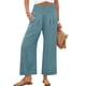 thumbnail image 1 of Pantalones Palazzo ANRABESS para mujer, pierna ancha, cintura alta, talla L, 1 of 6