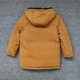 thumbnail image 6 of Otqutp Boys Winter Children's Hooded Cotton Jacket Outdoor Sports and Leisure Punching Jacket Padded and Thickened Warm Jacket Cotton Clothing(Yellow,90CM), 6 of 9