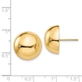 thumbnail image 2 of Beautiful 14k Polished 16mm Half Ball Post Earrings, 2 of 2