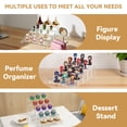 thumbnail image 3 of 5 PCS Clear Acrylic Display Risers, Tiered Acrylic Display Stands, Stackable Shelf Riser for Collectibles, Figures, Makeup, Cupcake, Perfume and Retail Display, 3 of 7
