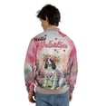 thumbnail image 5 of Hello Valentine’s Day English Springer Spaniel Flower Crown Romantic Pink Floral All Over Print 3D Baseball Jacket Springers Dog Lover Gifts Bomber Jacket Softball - 00031, 5 of 6