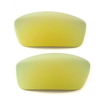 Walleva 24K Gold Polarized Replacement Lenses for Oakley New Square Wire 3.0 Sunglasses