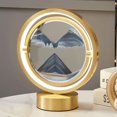 thumbnail image 3 of EIMELI LED Sandscape Table Touch Lamp，Moving Sand Art - Circle Light Night Light Home Office Desk Lamp Decor，9*7inch, 3 of 10