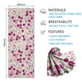 thumbnail image 2 of Pink Pioneer Flower Pattern Hot Yoga Mat Towel Non Slip for Hot Yoga - Quick-Drying Yoga Mat Cover with 4 Corner Pockets with Travel Bag - Hot Yoga Towel Non Slip Grip Moisture Wicking Sweat 70"x26", 2 of 6