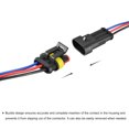 thumbnail image 3 of Unique Bargains Waterproof Connector Electrical Quick Connect 3 Pin Male Female 0.75mm2 with 100mm Long Wire 4 Sets, 3 of 5