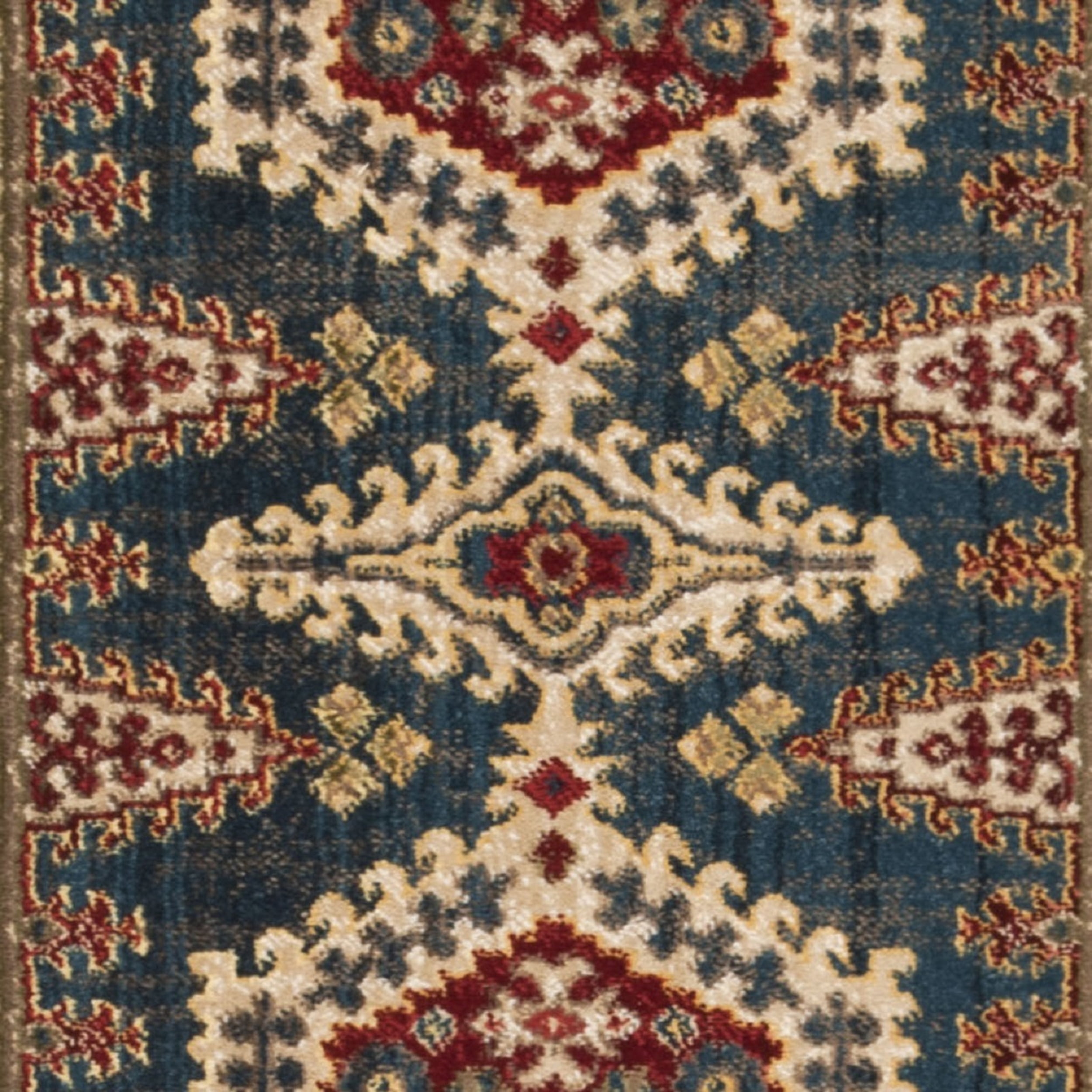 SAFAVIEH Kashan Pemala Oriental Runner Rug, Navy Blue/Ivory, 2'6" x 8'