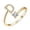 Gold, variant on Guodhu Initial Letter Open Ring for Women Gold Stackable Alphabet Rings A-Z with Initial Crystal Inlaid Initial Rings Gifts Adjustable
