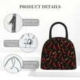 thumbnail image 4 of Yiaed Hot Chili Print Lunch Bag Adult Insulated Lunch Box, Leakproof Cooler Food Lunch Containers Reusable High Capacity Lunch Tote Bags-One Size, 4 of 6