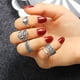 thumbnail image 1 of Anillo apilable vintage de plata, juego de anillos apilables para dedo, anillos de promesa, elegantes y únicos, anillos de compromiso, joyas, regalos., 1 of 4