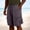 Purple, variant on Men's Solid Elastic Waist Active Shorts, Zipper Pockets, Casual Lightweight Sports Bottoms Coffee XXXL