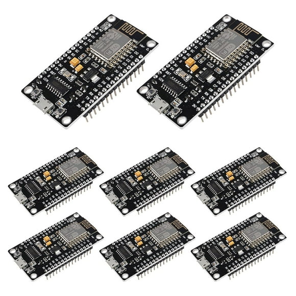 ACEIRMC 8pcs ESP8266 ESP-12E Serial Wireless Module CH340 NodeMcu V3 Lua WIFI Internet of Things New Version Development Board Compatible with Arduino IDE/MicroPython (8pcs)