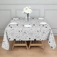 thumbnail image 3 of White Black Cat Planet Star Moon Pattern Square Tablecloth,Waterproof Square Table Cover,Wipeable Spillproof Washable Table Cover for Home Kitchen Party Decor 42"X42"(107x107cm), 3 of 6