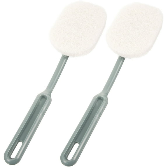 WORGEOUS  2 Pcs Bathroom Cleaning Brush Refill Toilet Brushes Sponge White