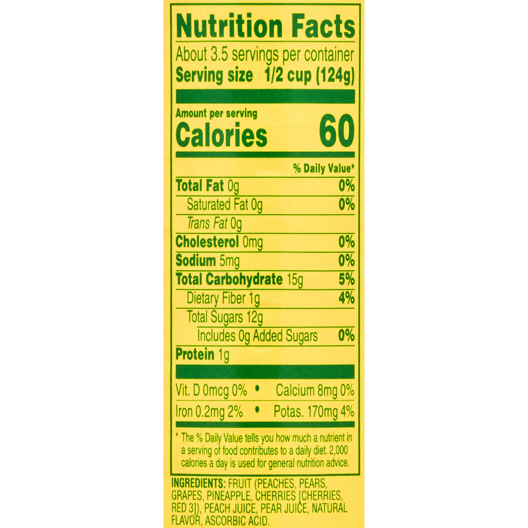 Del Monte Quality Fruit Cocktail Juice 15 oz (Pack of 4)