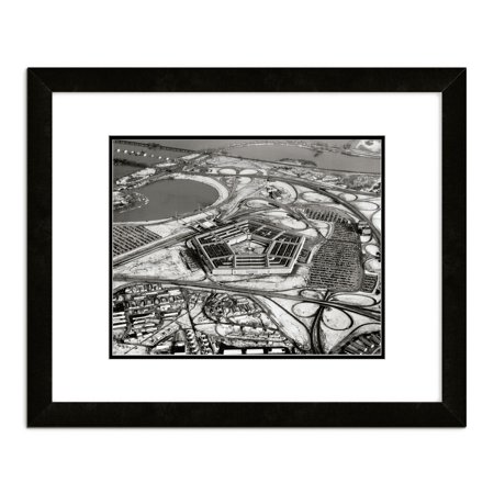 Aerial view of the Pentagon December 21, 1948 18"x22" Matted and Framed Photo (Finished Size)