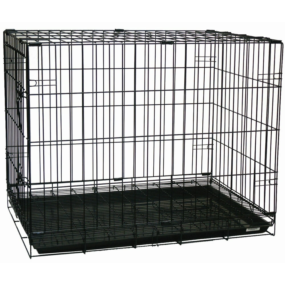 YML Double Door Pet Kennel w/ Plastic Tray, 42"L x 25"W x 29"H