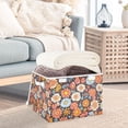thumbnail image 3 of Yayeee Collapsible Cube Storage Bin with Lid Fabric Closet Decorative Basket with Handles, Colorful Flowers, 3 of 7
