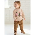 thumbnail image 4 of Rovasas Baby Girl Christmas Sweater, Long Sleeve Crew Neck Tree Pullover, 4 of 9