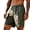 Army Green, variant on Mens Jacquard Lounge Shorts 8" Inseam Straight Leg Casual Above Knee Length Short Pants Elastic Waist Drawstring Pockets for Daily