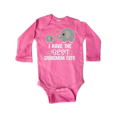 

Inktastic Grandmom Best Ever Grandkids Gift Gift Baby Boy or Baby Girl Long Sleeve Bodysuit