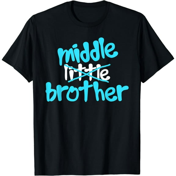 Promoted To Middle Brother Baby Announcement Funny Tee T-Shirt