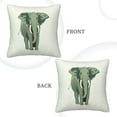 thumbnail image 3 of Square Throw Pillow Covers with Core, Cartoon Walking Elephant Pillows for Sofa Beds, 18" x 18" Multicolor, 3 of 9