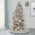 thumbnail image 2 of Open Box National Tree Company HGTV 7.5 Foot Slim Flocked Christmas Tree, 2 of 7