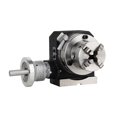 thumbnail image 1 of 3/4 Jaw 80mm Chuck 4'' Vertical And Horizontal Indexing Plate Rotary Table For Precision Milling Machine Indexing Head ,Multi Purpose, 1 of 7