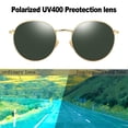 thumbnail image 3 of Lentes de Sol Joopin Redondos de Metal Polarizados UV400 para Mujer y Hombre, 3 of 6