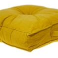 thumbnail image 4 of Parkland Collection Alena 24x24" Solid Cotton Floor Pillow in Yellow, 4 of 6