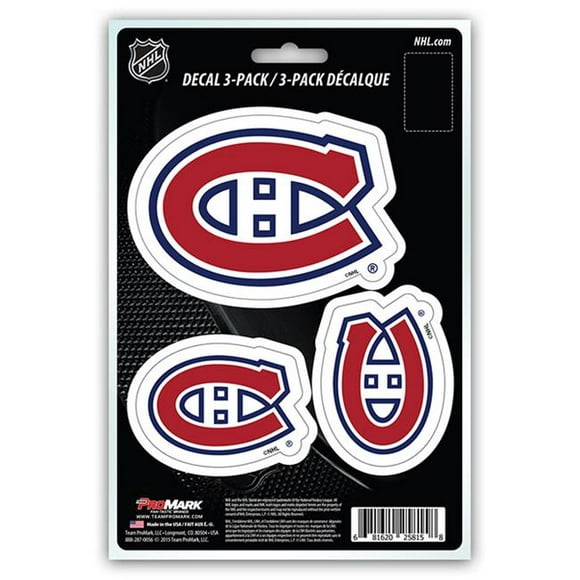 Pro Mark DST3NH15 Montreal Canadiens Decal - Pack de 3
