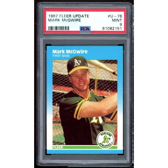 Mark Mcgwire Rookie Card 1987 Fleer Update #U-76 PSA 9