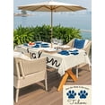 thumbnail image 5 of Outdoor Tablecloth with Umbrella Hole for Patio/Picnic/Party/Camping, Cats Pawprints Waterproof Table Cloth Rectangle Table Cover Washable, Yellow Black Buffalo Plaid Simple Beige (60"x 102"), 5 of 8