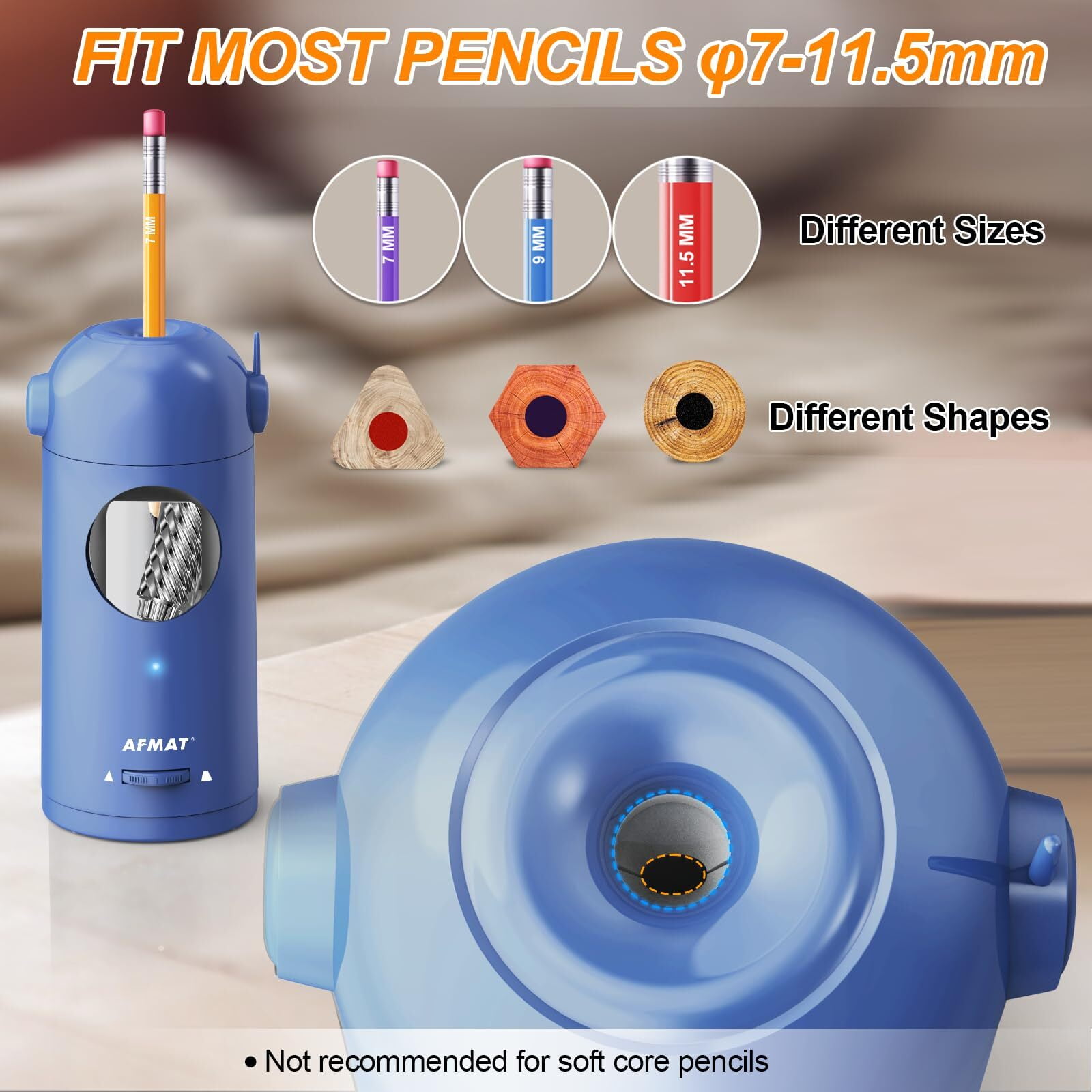 AFMAT Fully Automatic Pencil Sharpener, Ring Point Robust Electric - View #13