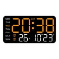thumbnail image 1 of Reloj despertador digital Reloj de pared Ligero Fecha LED Reloj despertador de escritorio Eléctrico Luz naranja, 1 of 9