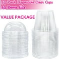 thumbnail image 3 of Clear Plastic Cups with Lids,6 oz-50 Pack Mini Parfait Cups with Dome Lids(No Hole),Disposable Party Dessert Cups for Cold Drinks,Fruit,Cupcake,Ice Cream,Snack,Candy, 3 of 7