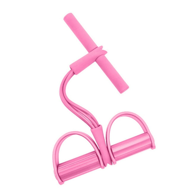 Amdohai 4-Tube Foot Pedal Resistance Band Elastic Sit-Up Pull Rope Multi-Functional Fitness