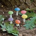 thumbnail image 4 of G & F 10025 3-Piece Fairy Garden Miniature Metal Mushroom Set, 0.5–1.25 in Height, Purple, 4 of 5